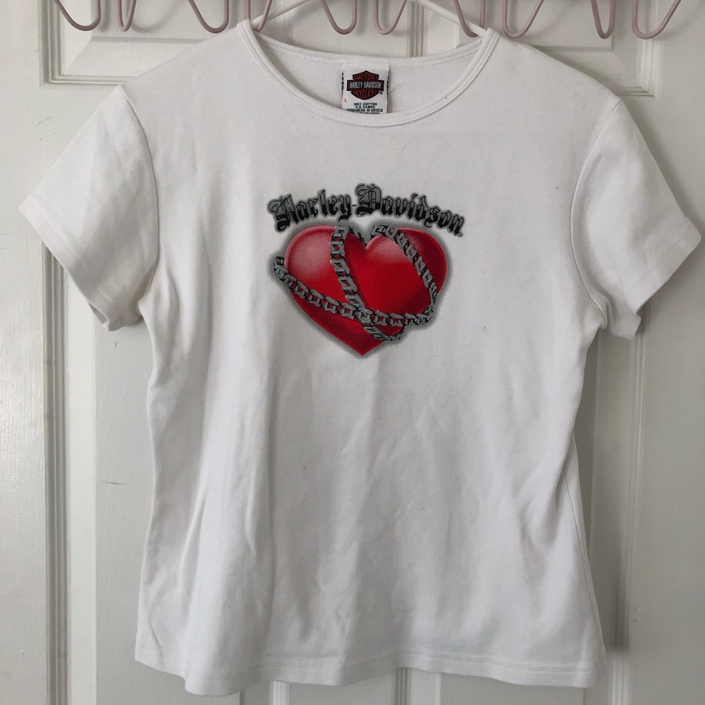 Vintage y2k Harley Davidson Baby Tee